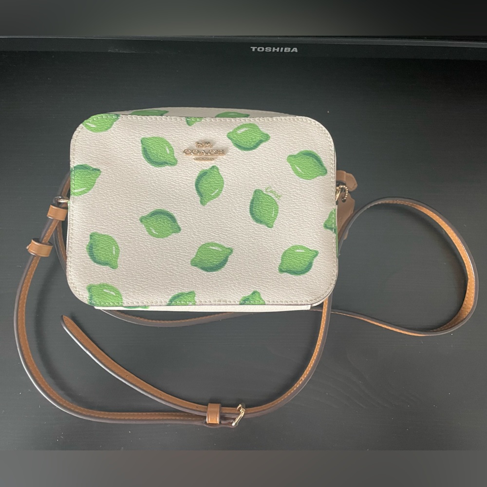 Coach lime print purse